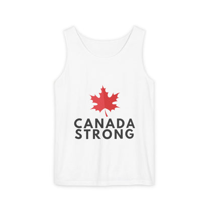 Canada Strong Unisex Garment-Dyed Tank Top, Summer Apparel, Canada Day Gift, LGBTQ+ Support, Casual Wear, Outdoor Activities