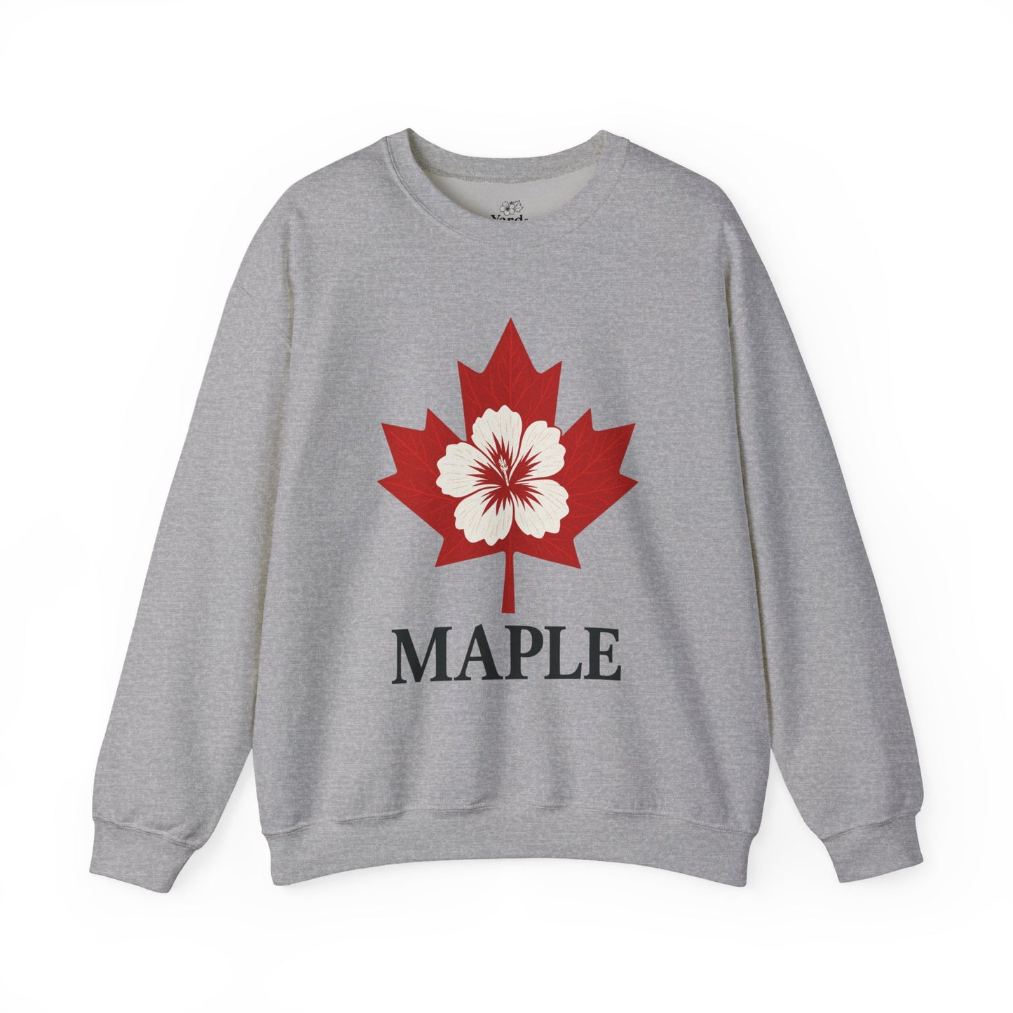 Maple Leaf Crewneck Sweatshirt — Canadian Floral Maple Design