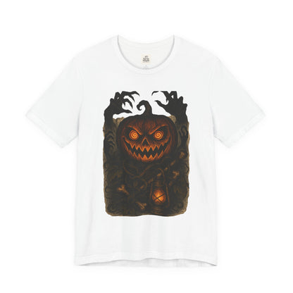Halloween Pumpkin Tee, Unisex Jersey Short Sleeve Shirt, Fall Festival Apparel, Spooky T-Shirt, Trick or Treat Gift, Autumn Vibes