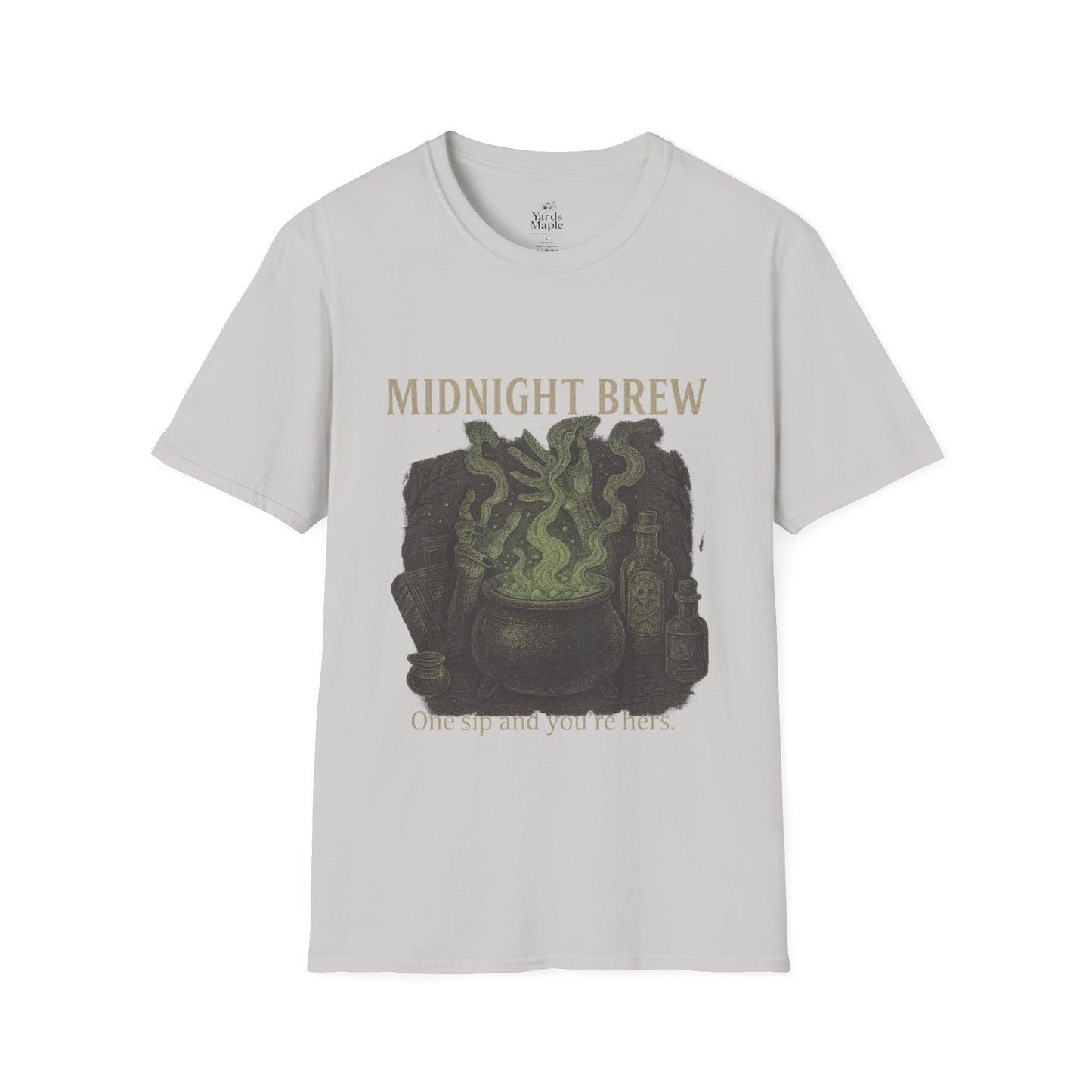 Midnight Brew Unisex T-Shirt, Witchy Tee, Halloween Apparel, Casual Wear, Fun Gift, Cozy Essentials