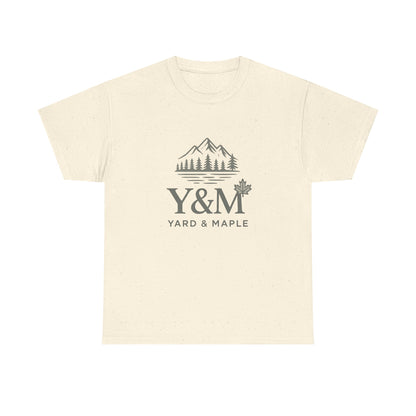 Nature-Inspired Unisex Heavy Cotton Tee, Casual Graphic T-Shirt, Outdoor Adventure Top, Gift for Nature Lovers, Hiking Apparel, Y&M Design