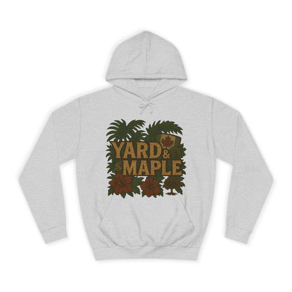 Cozy Unisex College Hoodie - Yard & Maple, Casual Wear, Student Gift, Outdoor Activity Sweater, Fall Fashion