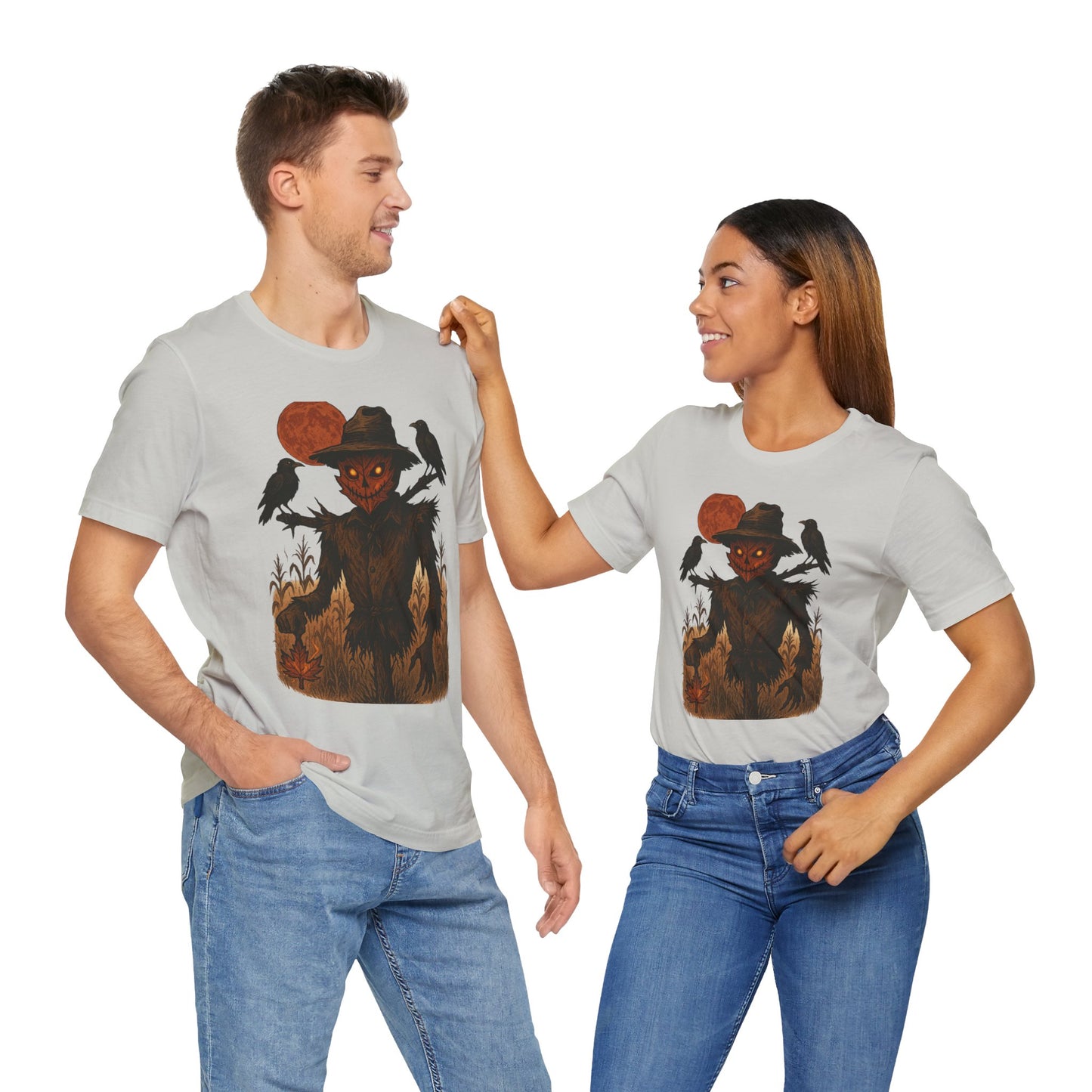 Spooky Scarecrow Graphic Tee | Unisex Halloween Shirt, Fall Fashion, Halloween Costume Tee, Scary Tee, Gift for Horror Lovers