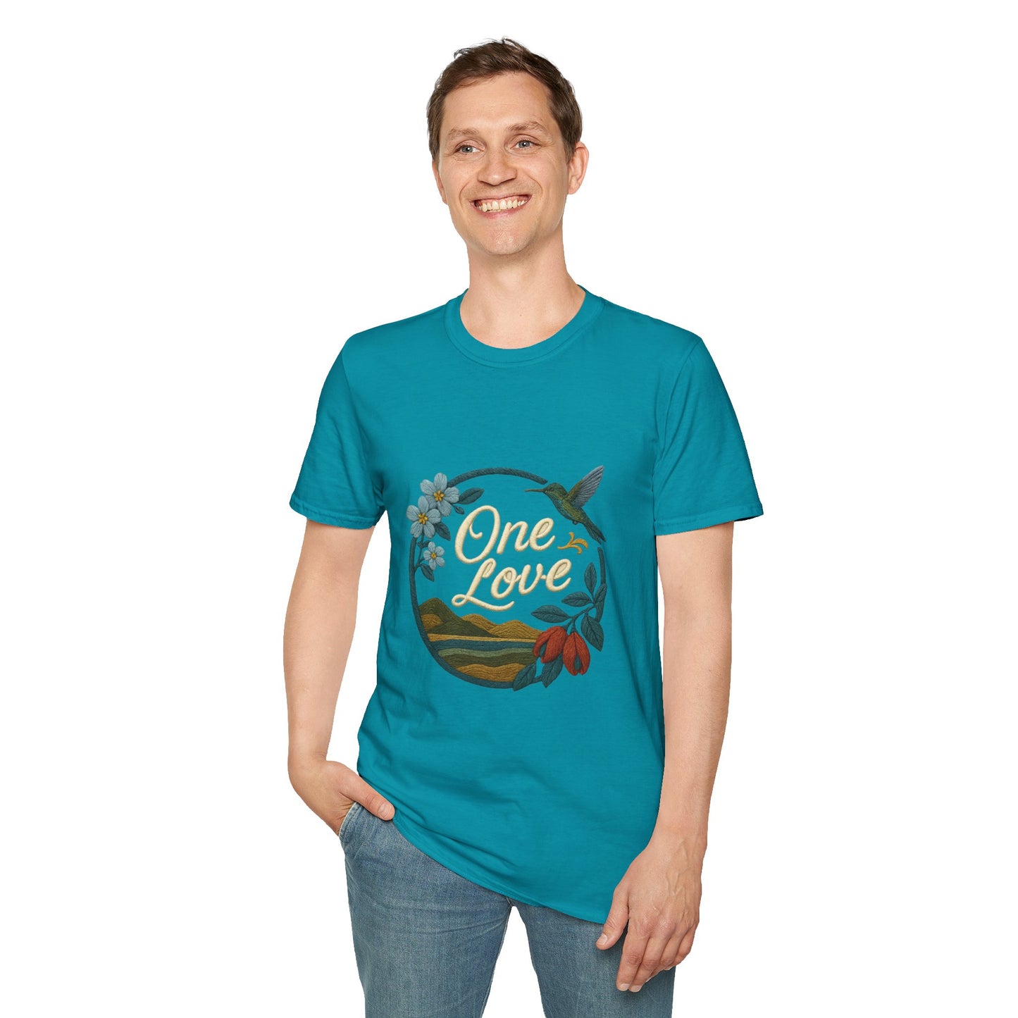 One Love Nature-Inspired T-Shirt, Unisex Tee, Stylish Apparel, Eco-Friendly Gift, Summer Fashion, Inspirational T-Shirt