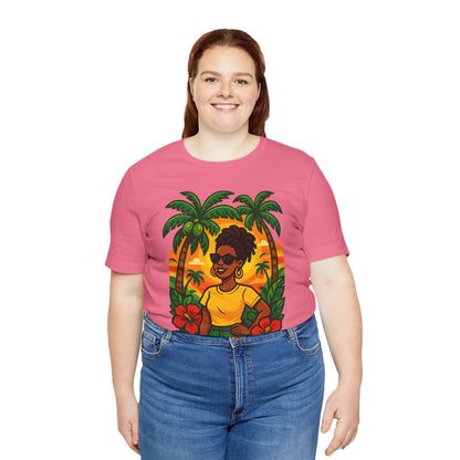 Tropical Sunset Tee - Beach Vibes, Summer Fashion, Vacation Apparel, Gift for Her, Cute Graphic Shirt