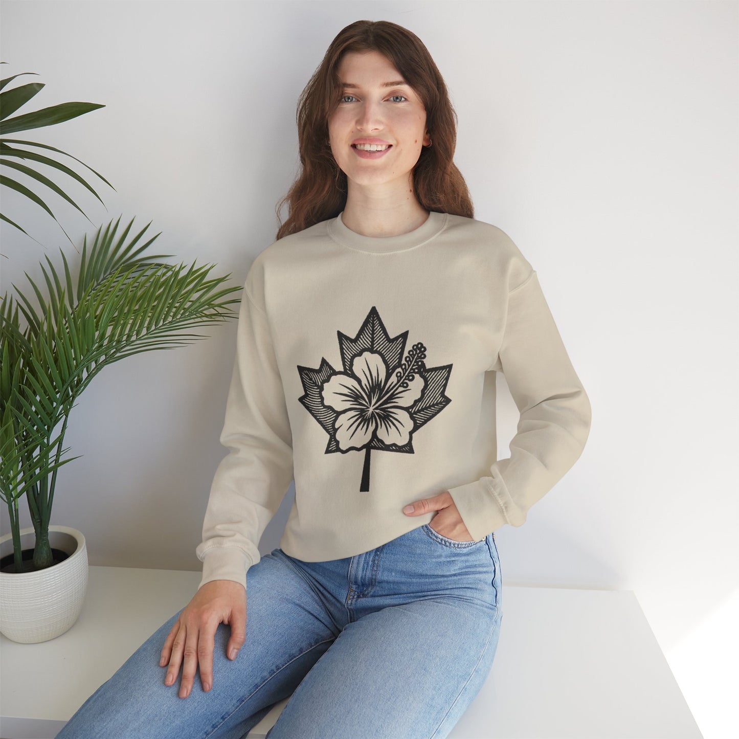 Hibiscus Maple Crewneck Sweatshirt