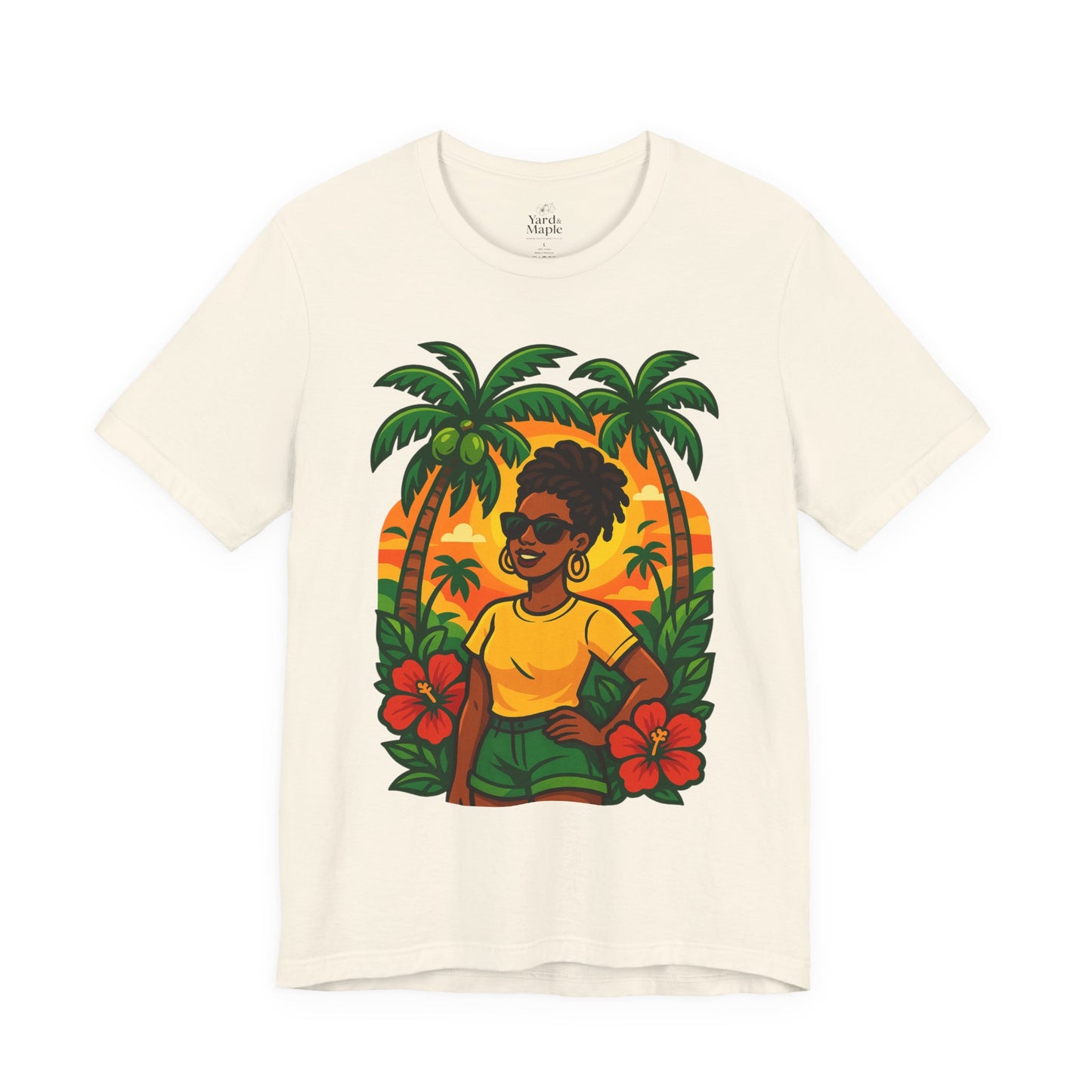Tropical Sunset Tee - Beach Vibes, Summer Fashion, Vacation Apparel, Gift for Her, Cute Graphic Shirt