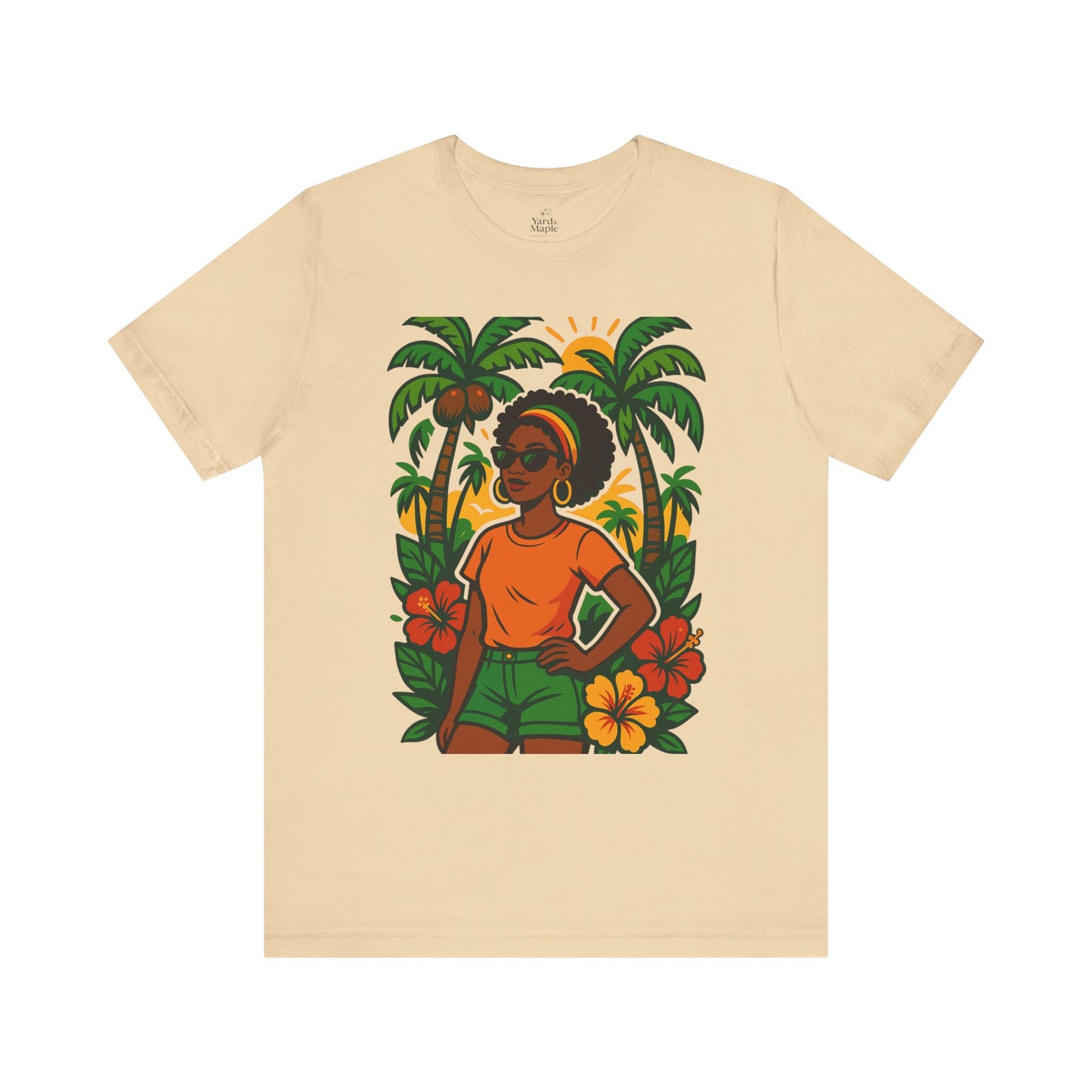 Tropical Vibe Tee, Summer Shirt, Vacation Outfit, Beach Lover Gift, Festival Wear, Floral Graphic T-Shirt
