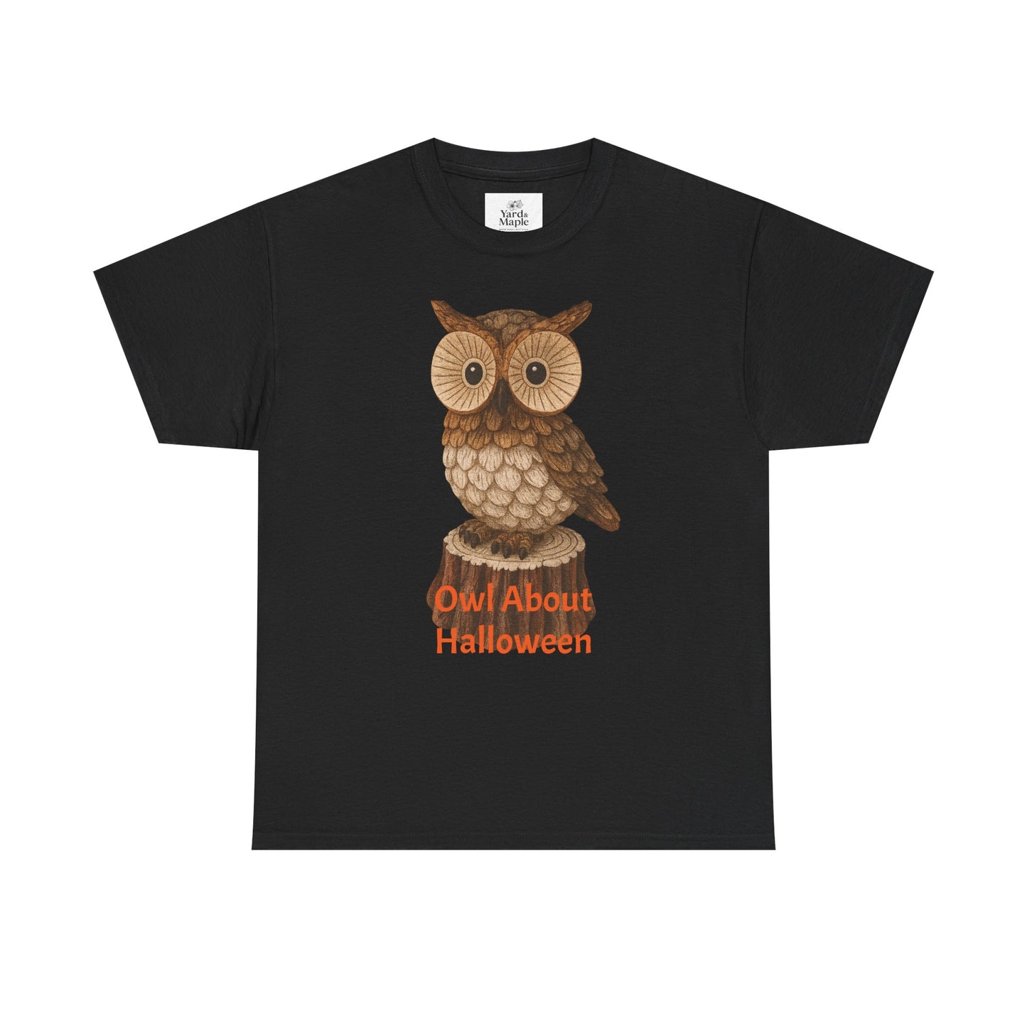 Halloween Owl Tee, Perfect for Fall Celebrations, Unisex Cotton Shirt, Cute Gift for Owl Lovers, Halloween Party Apparel, Fun Autumn Wear