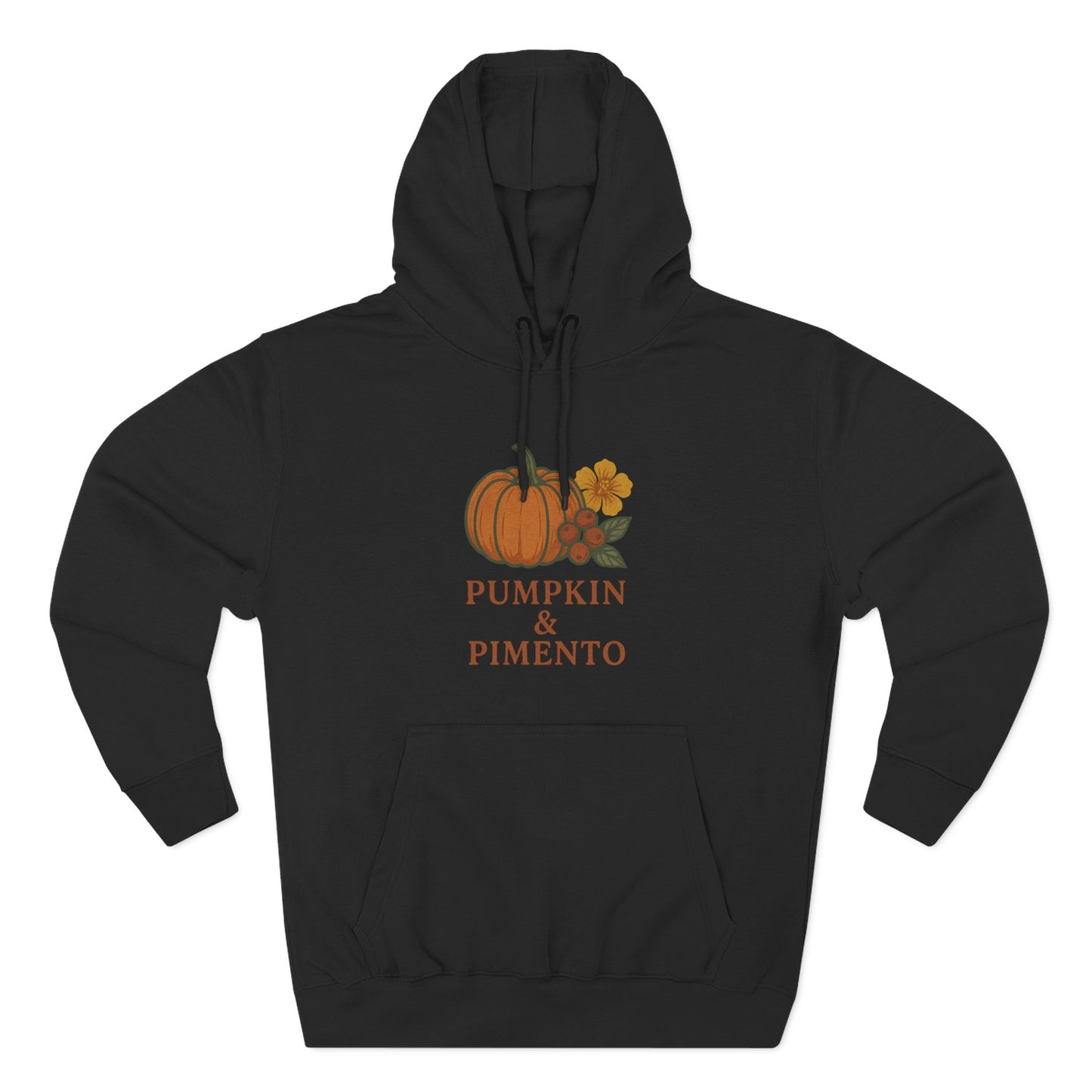 Pumpkin & Pimento Fleece Hoodie | Cozy Fall Sweater, Autumn Fashion, Comfortable Casual Wear, Gift for Pumpkin Lovers, Halloween Apparel