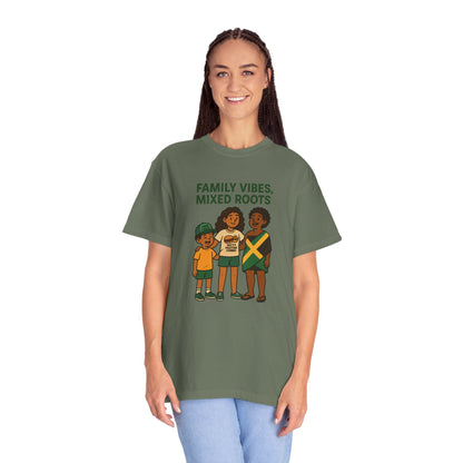 Family Vibes T-Shirt, Unisex Clothing, Mixed Roots Shirt, Family Reunion Outfit, Cultural Celebration Apparel, Summer Casual Wear