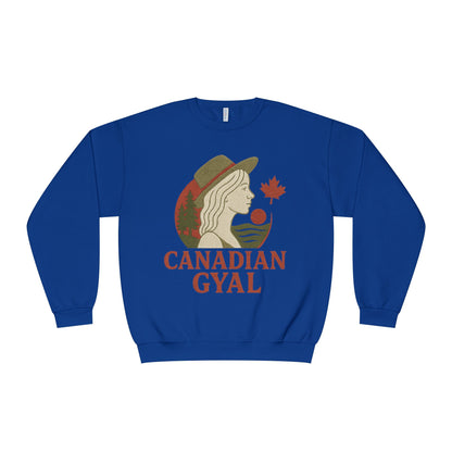 Canadian Gyal Sweatshirt, Cozy Crewneck for Fall, Perfect Gift for Canadians, Great for Thanksgiving, Casual Wear