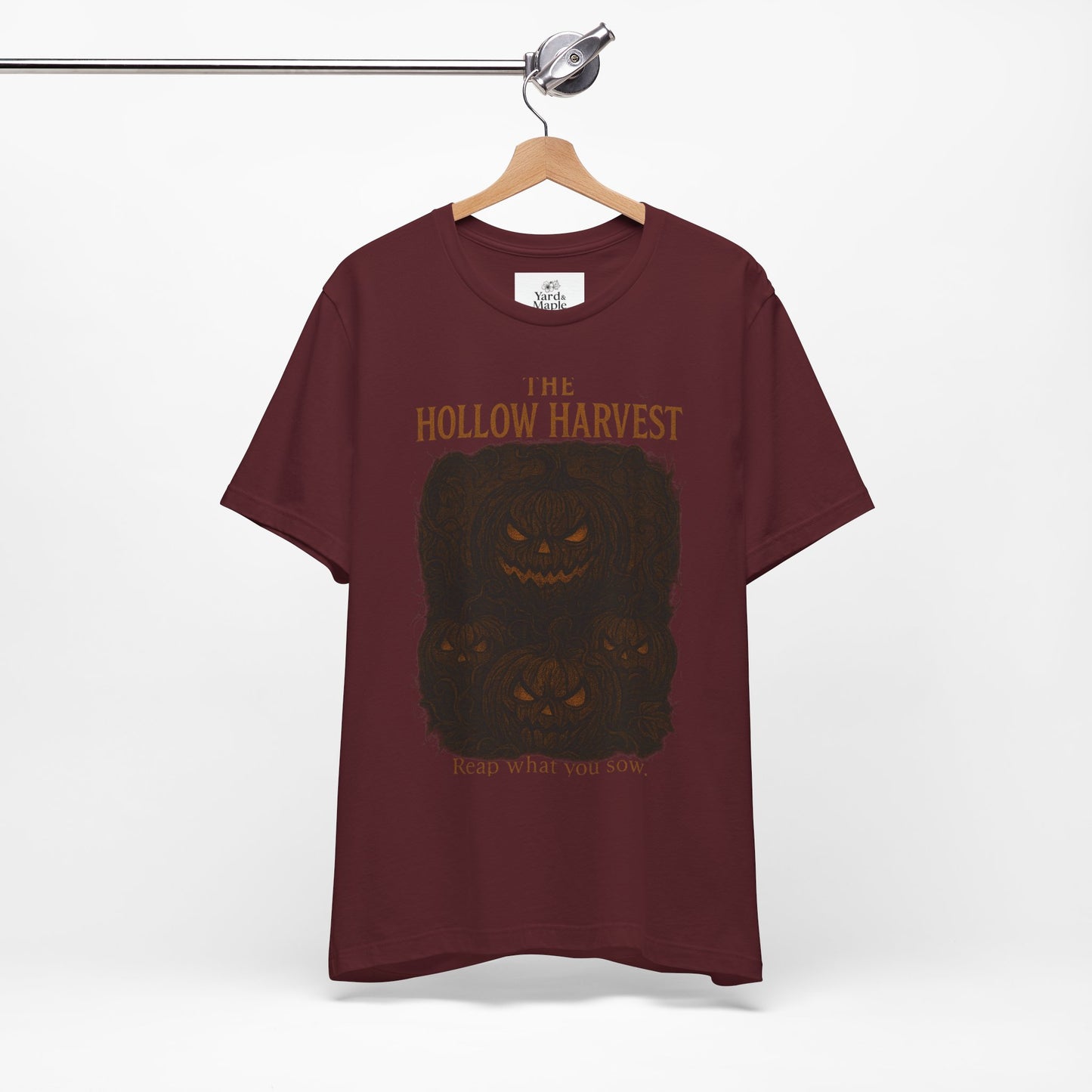 Halloween Themed Unisex Jersey Tee, Spooky Pumpkin Shirt, Fall Fashion Tee, Harvest Festival Shirt, Halloween Gift Idea