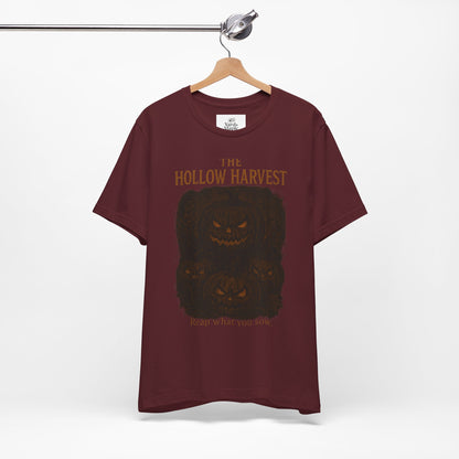 Halloween Themed Unisex Jersey Tee, Spooky Pumpkin Shirt, Fall Fashion Tee, Harvest Festival Shirt, Halloween Gift Idea