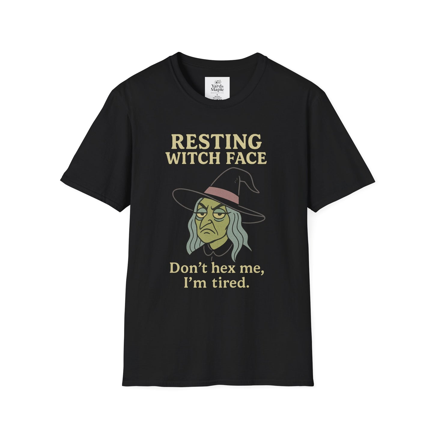 Resting Witch Face Unisex T-Shirt, Halloween Tee, Funny Witch Shirt, Gift for Her, Cute Casual Top, Spooky Season Apparel