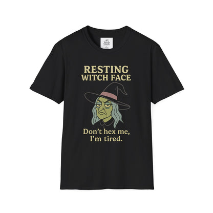 Resting Witch Face Unisex T-Shirt, Halloween Tee, Funny Witch Shirt, Gift for Her, Cute Casual Top, Spooky Season Apparel