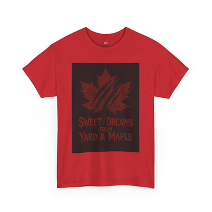 Cozy Graphic Tee with Maple Leaf Design, Casual Streetwear, Gift for Nature Lovers, Sweet Dreams Shirt, Unisex Cotton Top