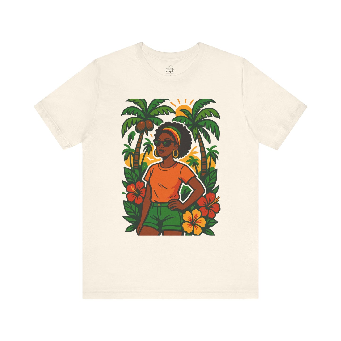 Tropical Vibe Tee, Summer Shirt, Vacation Outfit, Beach Lover Gift, Festival Wear, Floral Graphic T-Shirt