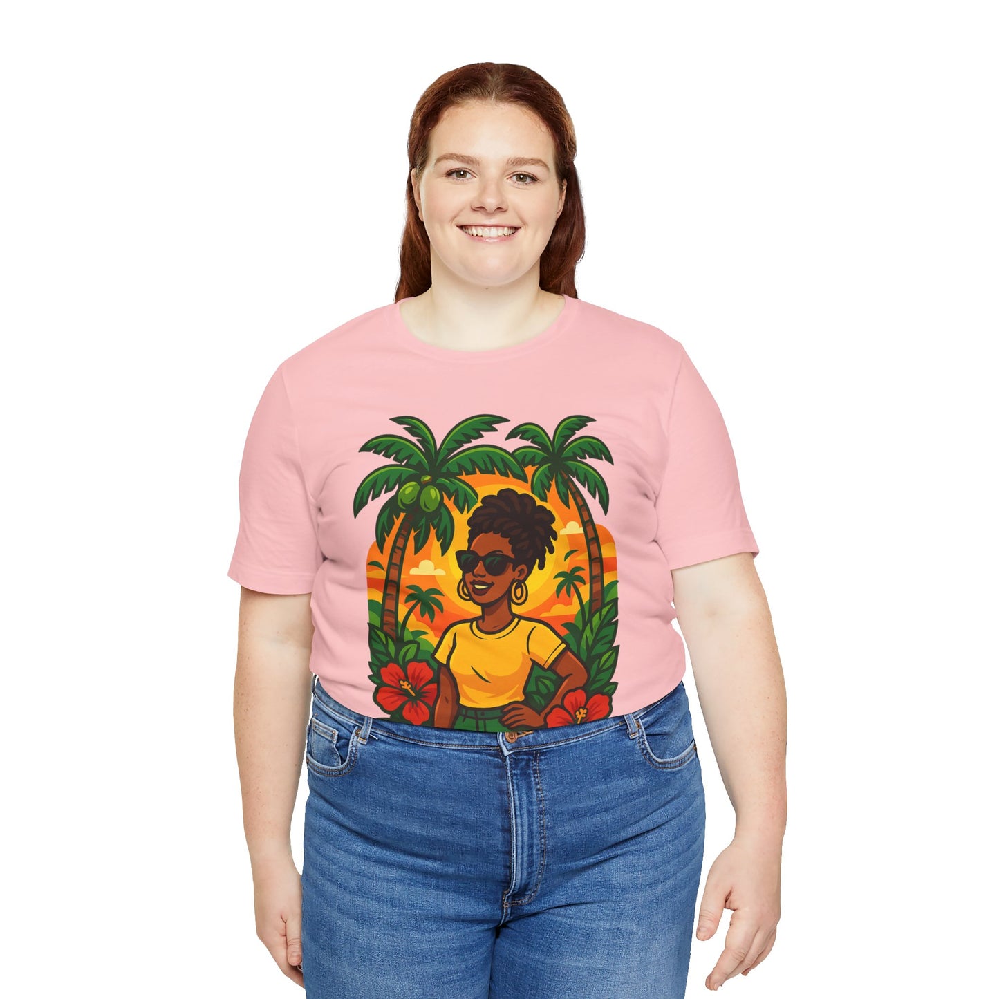 Tropical Sunset Tee - Beach Vibes, Summer Fashion, Vacation Apparel, Gift for Her, Cute Graphic Shirt