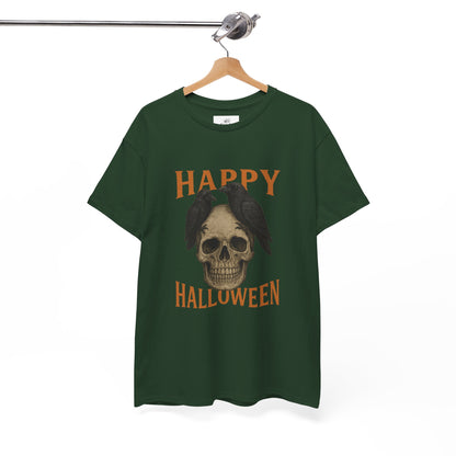 Halloween Skull Unisex Cotton Tee, Spooky T-Shirt, October Fashion, Costume Party Wear, Fall Celebration Shirt