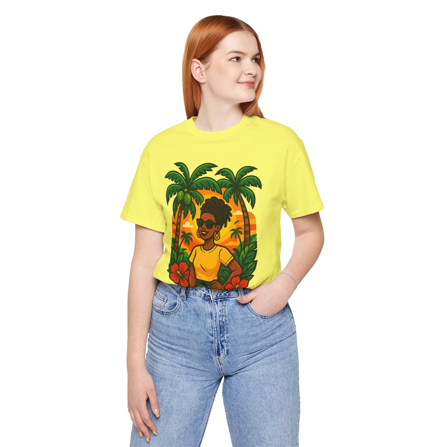 Tropical Sunset Tee - Beach Vibes, Summer Fashion, Vacation Apparel, Gift for Her, Cute Graphic Shirt