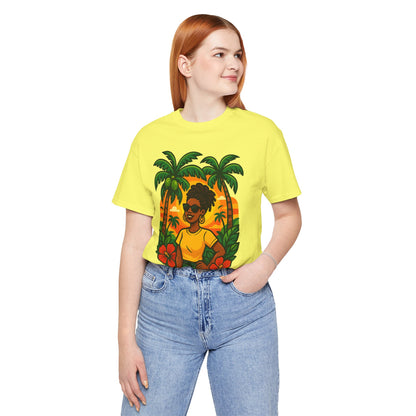 Tropical Sunset Tee - Beach Vibes, Summer Fashion, Vacation Apparel, Gift for Her, Cute Graphic Shirt
