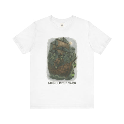 Haunted Ship Short Sleeve Tee - Spooky Halloween T-Shirt, Ghosts in the Yard Design, Unisex Shirt, Perfect for Trick or Treat, Ghost [...]