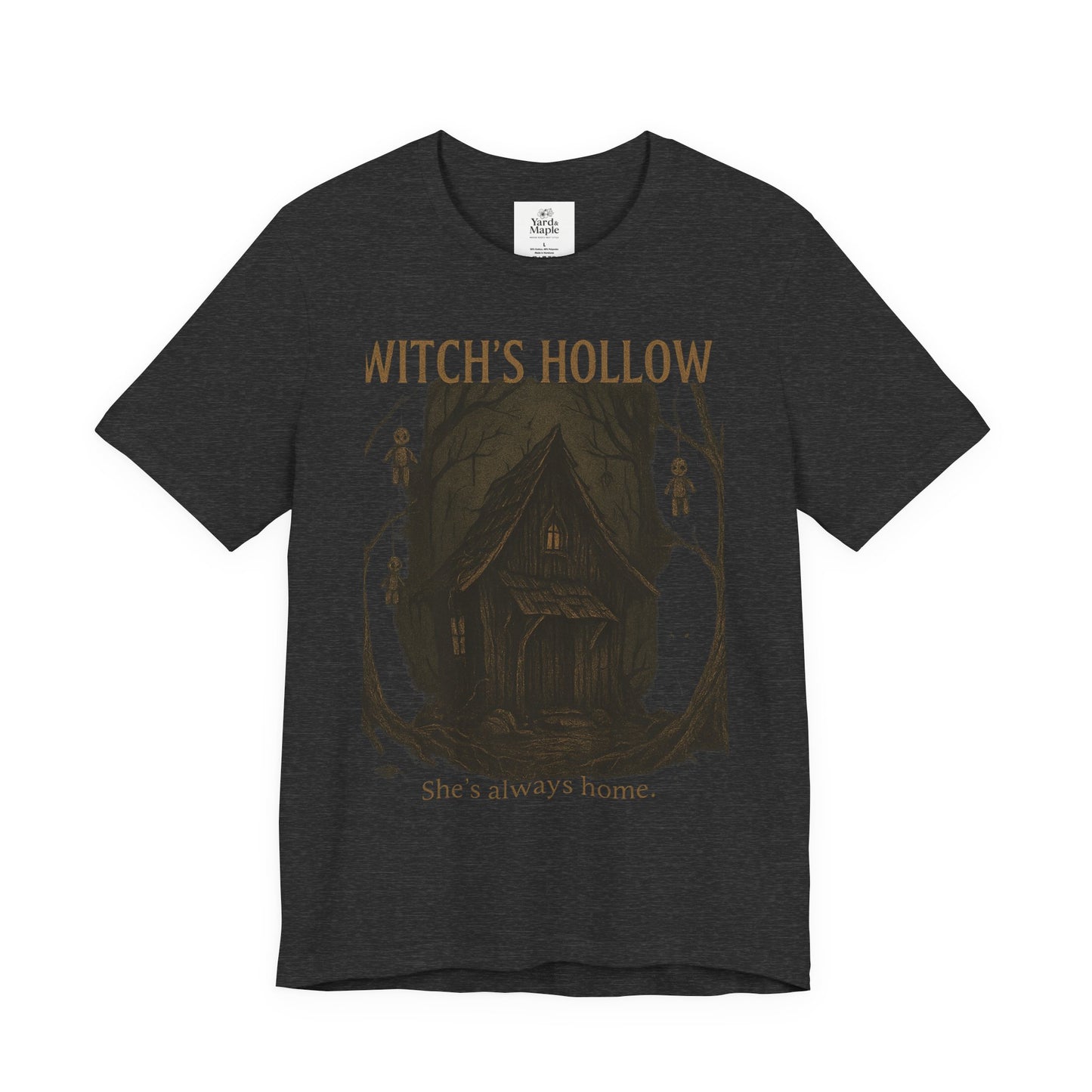 Witch's Hollow Tee, Fall Fashion, Halloween Apparel, Spooky Shirt, Gift for Witches, Unisex Graphic Tee, Cozy Autumn Wear