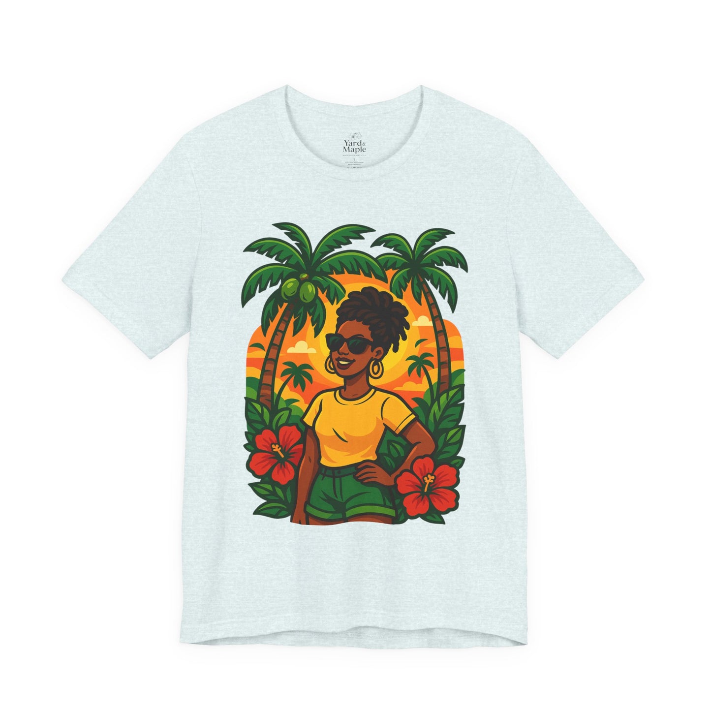 Tropical Sunset Tee - Beach Vibes, Summer Fashion, Vacation Apparel, Gift for Her, Cute Graphic Shirt