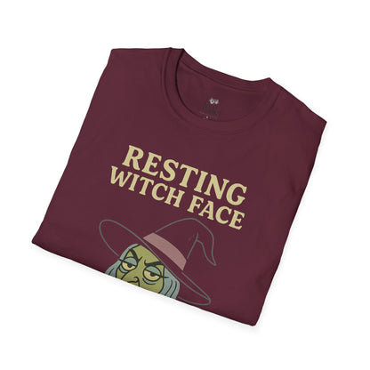 Resting Witch Face Unisex T-Shirt, Halloween Tee, Funny Witch Shirt, Gift for Her, Cute Casual Top, Spooky Season Apparel