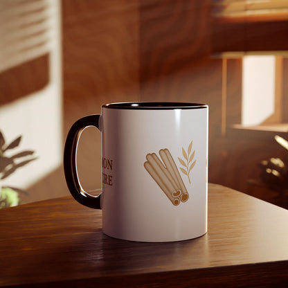 Cinnamon & Culture Accent Mug, Cozy Coffee Cup, 11oz Gift for Tea Lovers, Kitchen Decor, Warm Drink Mug, Unique Beverageware