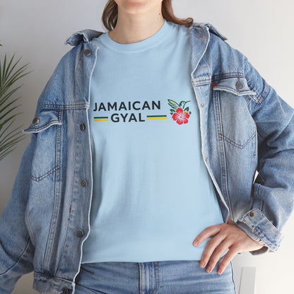 Jamaican Gyal Floral Tee - Caribbean Pride Graphic T-Shirt