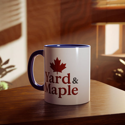 Maple Leaf Accent Mug, Cozy Coffee Cup for Fall, Unique Gift for Thanksgiving, Perfect for Canadians, Seasonal Drinkware