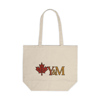 Stylish Canvas Shopping Tote with Maple Leaf Design | Eco-Friendly Grocery Bag, Reusable Market Tote, Gift for Her, Travel Bag, Personal Use