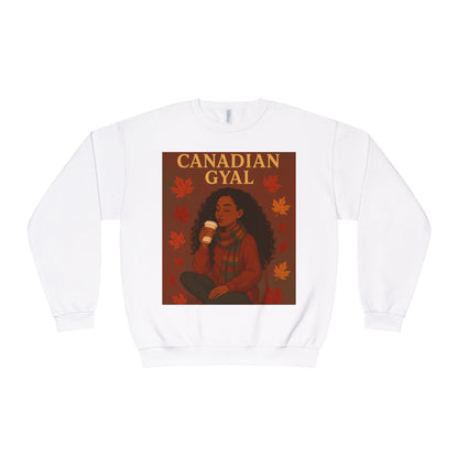 Canadian Gyal Sweatshirt, Cozy Fall Crewneck, Canada Pride Apparel, Autumn Casual Wear, Unisex Gift for Her