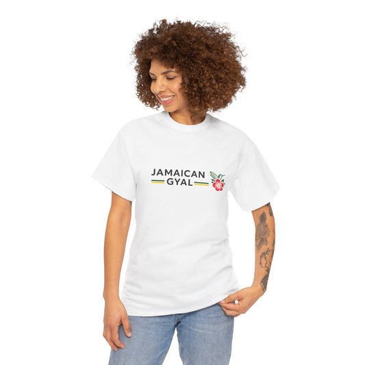 Jamaican Gyal Floral Tee - Caribbean Pride Graphic T-Shirt