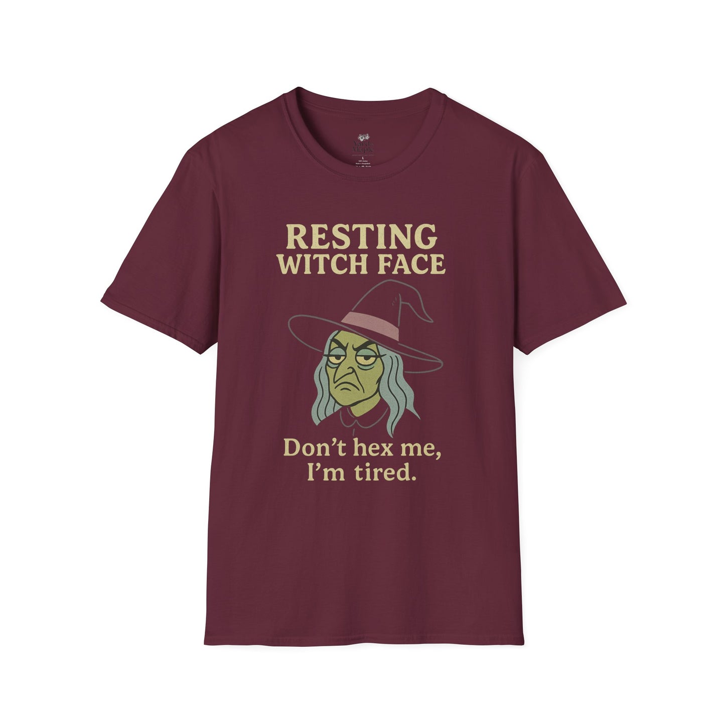 Resting Witch Face Unisex T-Shirt, Halloween Tee, Funny Witch Shirt, Gift for Her, Cute Casual Top, Spooky Season Apparel