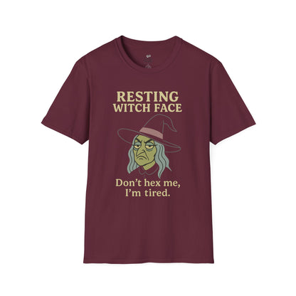 Resting Witch Face Unisex T-Shirt, Halloween Tee, Funny Witch Shirt, Gift for Her, Cute Casual Top, Spooky Season Apparel