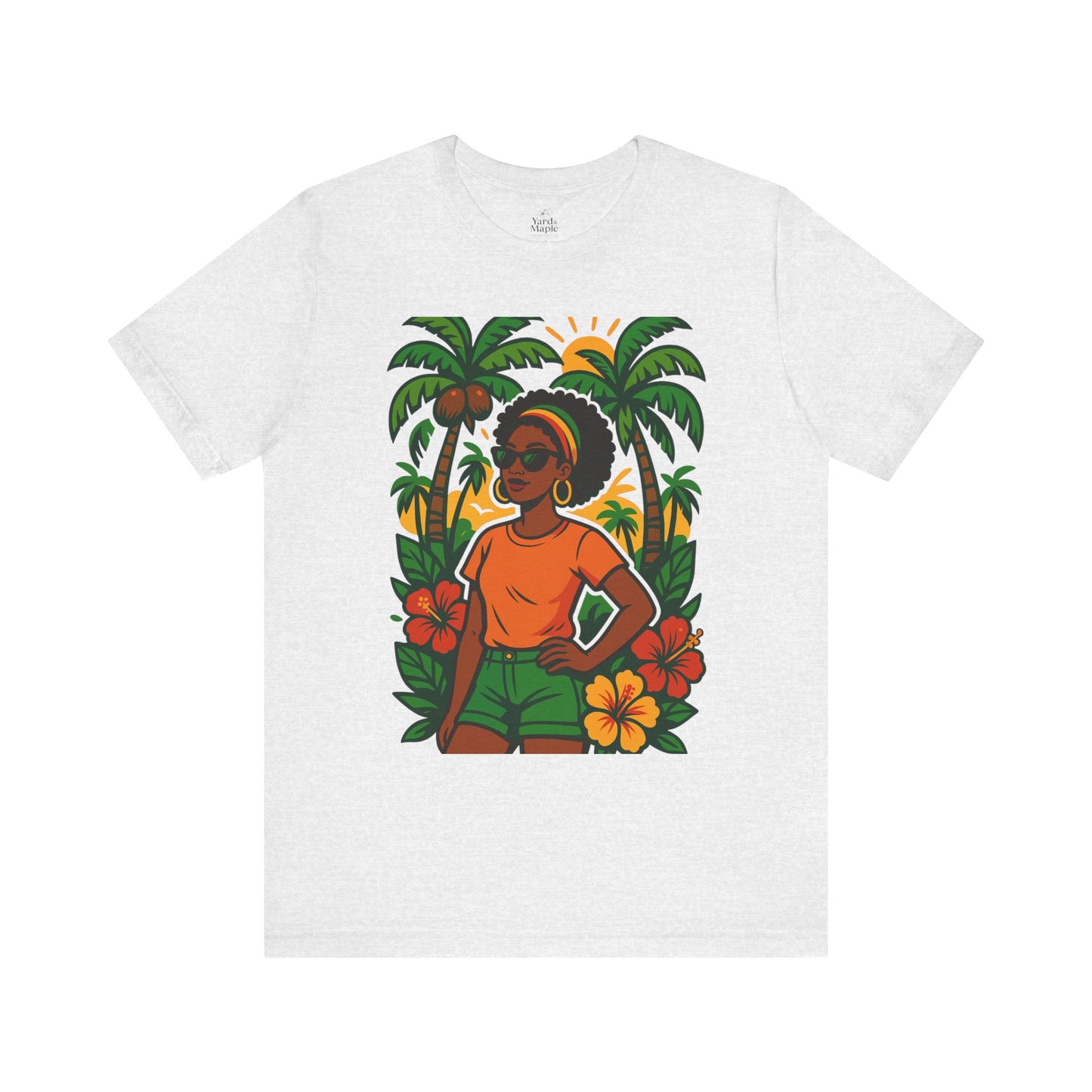 Tropical Vibe Tee, Summer Shirt, Vacation Outfit, Beach Lover Gift, Festival Wear, Floral Graphic T-Shirt