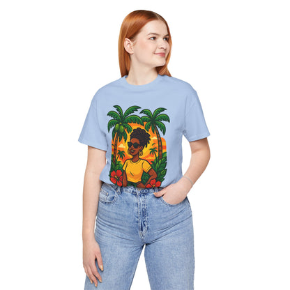 Tropical Sunset Tee - Beach Vibes, Summer Fashion, Vacation Apparel, Gift for Her, Cute Graphic Shirt