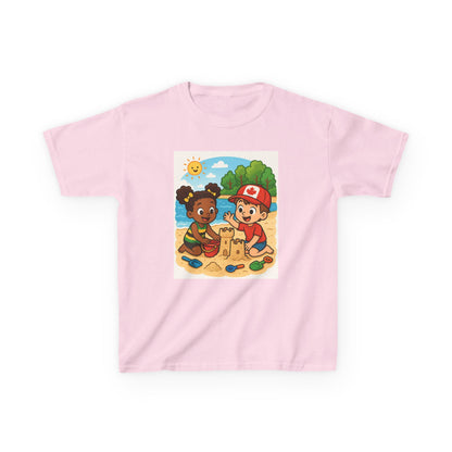 Beach Day Kids Tee, Summer Shirt, Cute Kids Apparel, Vacation Wear, Sandcastle Art Tee