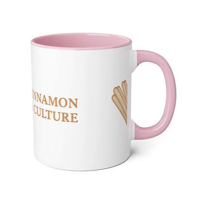 Cinnamon & Culture Accent Mug, Cozy Coffee Cup, 11oz Gift for Tea Lovers, Kitchen Decor, Warm Drink Mug, Unique Beverageware