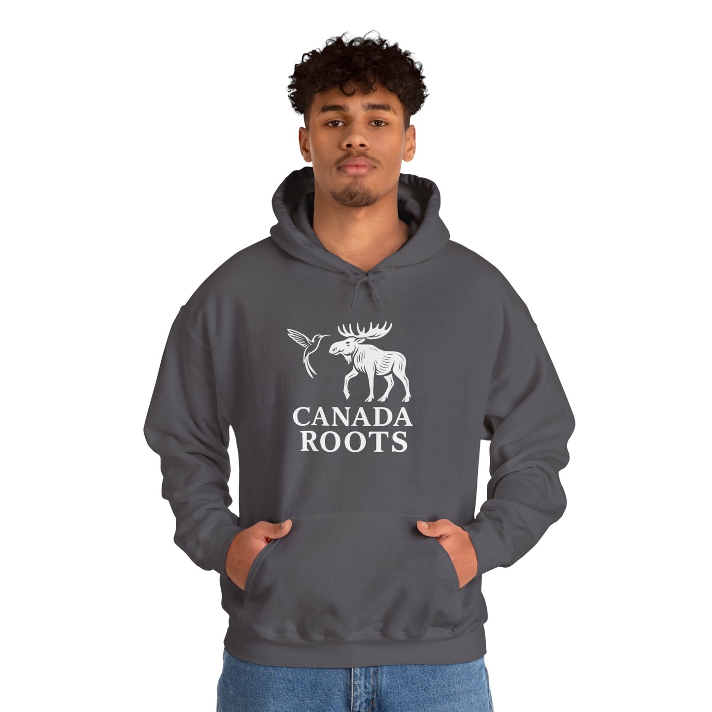 Canada Roots Moose Hoodie — Canadian Nature & Pride Pullover
