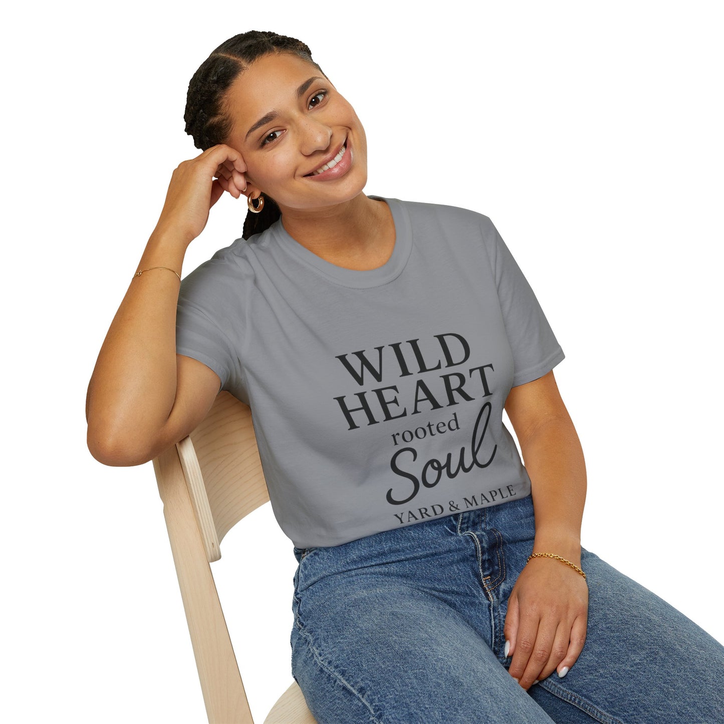 Wild Heart Unisex Softstyle T-Shirt | Inspirational Tee, Gift for Nature Lovers, Casual Wear, Birthday Gift, Boho Style