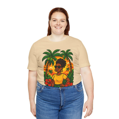 Tropical Sunset Tee - Beach Vibes, Summer Fashion, Vacation Apparel, Gift for Her, Cute Graphic Shirt