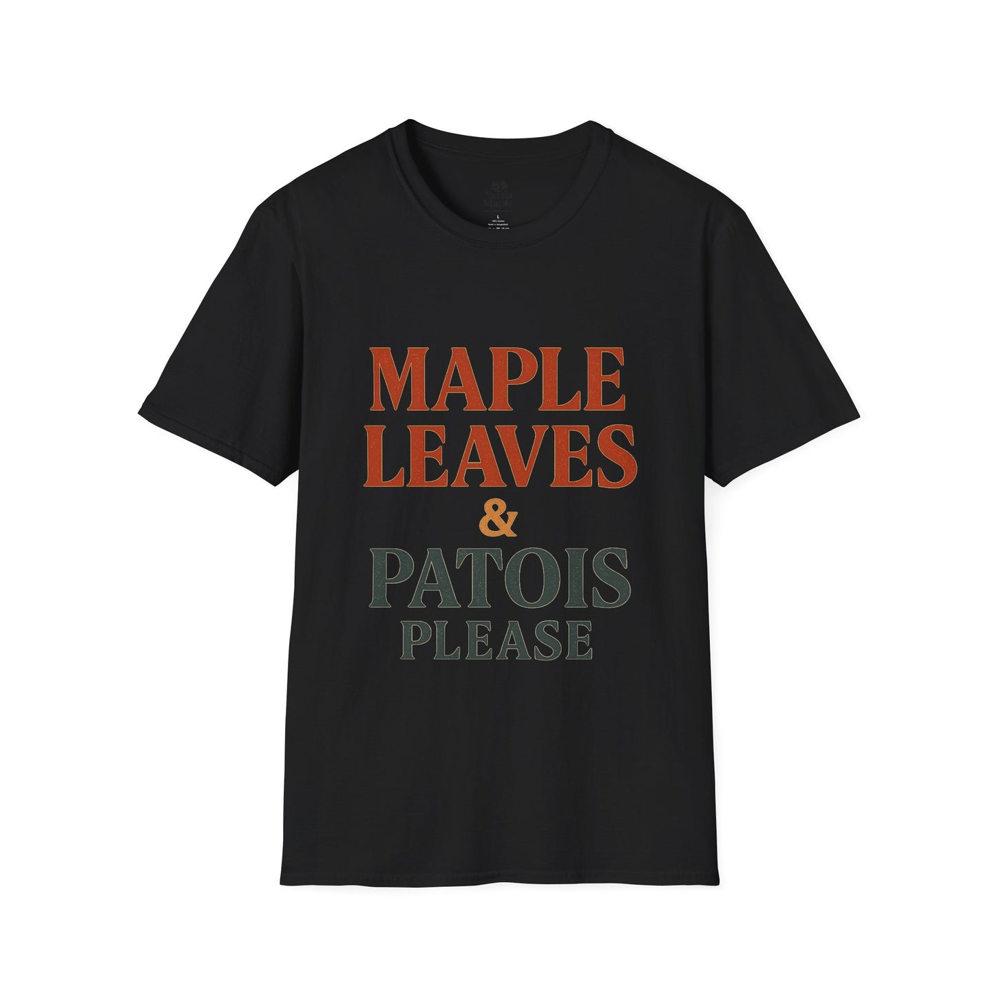 Maple Leaves & Patois Please Unisex T-Shirt, Casual Tee, Gift for Nature Lovers, Summer Wear, Eco-Friendly Fashion