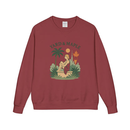 Yard & Maple Crewneck Sweatshirt, Cozy Sweatshirt, Unisex Apparel, Casual Wear, Summer Vibes, Gift for Him or Her