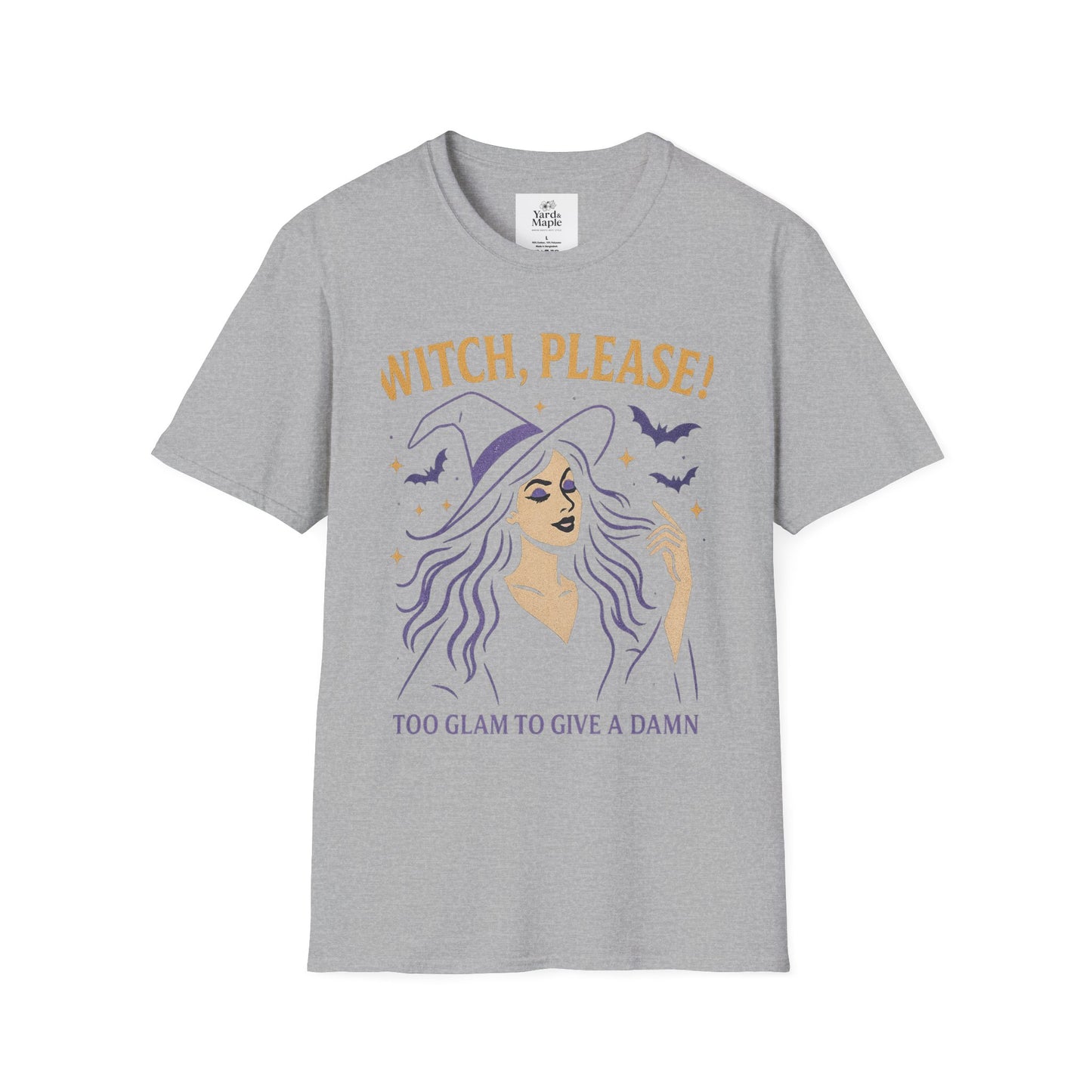 Witch Please Glam T-Shirt, Halloween Costume, Celestial T-Shirt, Gift for Her, Witchy Vibes, Boho Tee, Spooky Season Wear