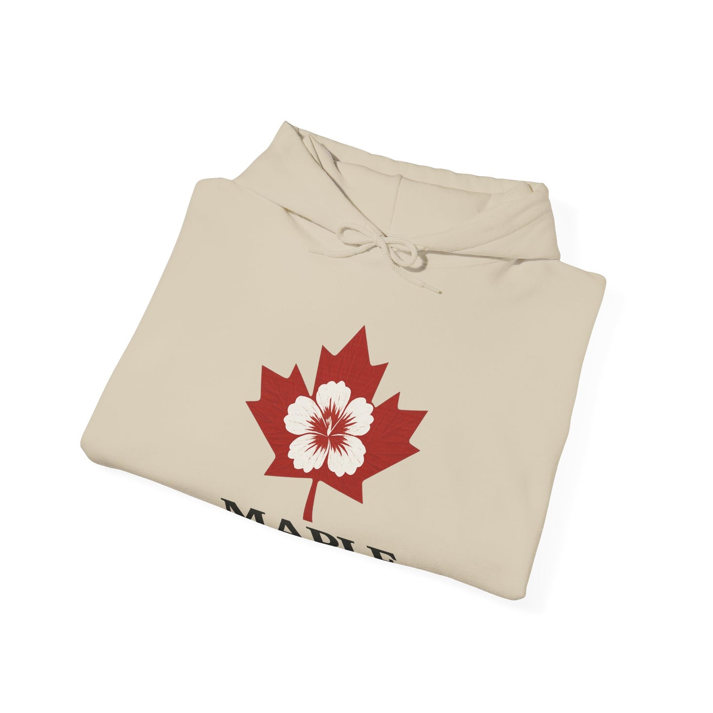 Maple Leaf Floral Hoodie — Canadian Maple Graphic Sweatshirt