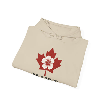 Maple Leaf Floral Hoodie — Canadian Maple Graphic Sweatshirt